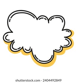 Journal doodle icon. Hand drawn banner or element for notebook, diary and planner. Doodle scribble style. Vector illustration