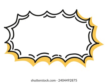 Icono del doodle del diario. Banner o elemento dibujado a mano para cuaderno, diario y planificador. Estilo garabato de garabatos. Ilustración del vector