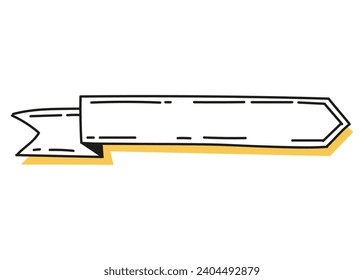 Icono del doodle del diario. Banner o elemento dibujado a mano para cuaderno, diario y planificador. Estilo garabato de garabatos. Ilustración del vector