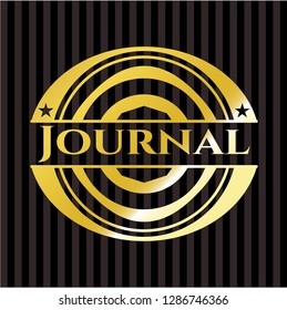Journal gold badge or emblem