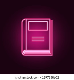 Journal icon. Elements of Books and magazines in neon style icons. Simple icon for websites, web design, mobile app, info graphics
