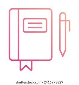 Icono de diario aislar ilustración de material vectorial de fondo blanco