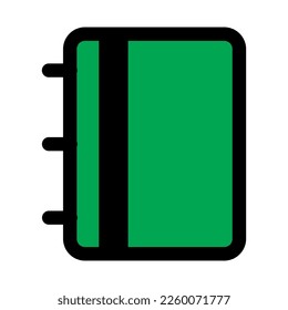 Journal icon line isolated on white background. Black flat thin icon on modern outline style. Linear symbol and editable stroke. Simple and pixel perfect stroke vector illustration.