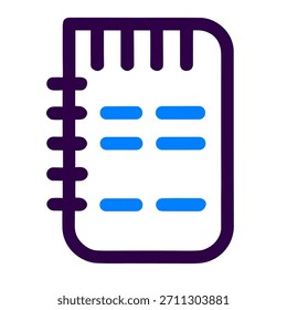 Journal icon. A linear vector illustration of journal isolated on white background.