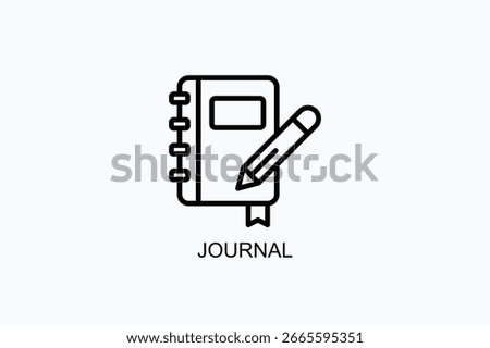 Journal Icon Or Logo Isolated Vector Illustration