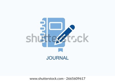 Journal Icon Or Logo Isolated Vector Illustration