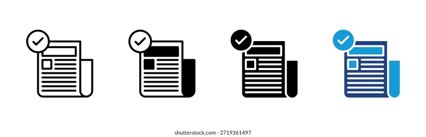Journal icon set multiple style collection