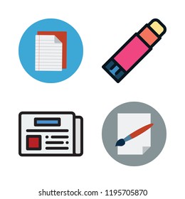 journal icon set. vector set about newspaper, notebook, paper and craft icons set.