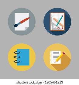 journal icon set. vector set about notebook and paper icons set.