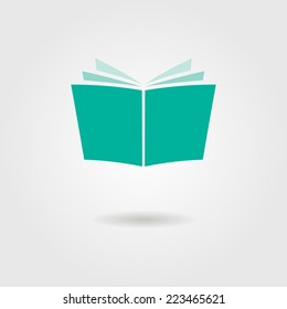 Journal Icon With Shadow. Isolated On Stylish Background. Vector Illustration