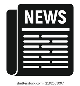 Journal icon simple vector. News paper. Web page