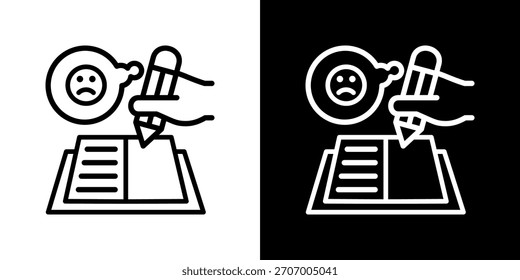 Journal Icon Vector Illustration. Fresh Line Design Built For Creative Flexibility In Light And Dark Versions.