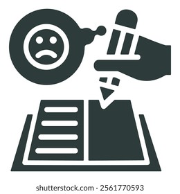 Journal icon vector illustration. Simple fill style