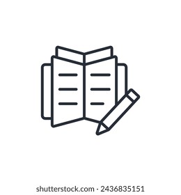 journal icon. vector.Editable stroke.linear style sign for use web design,logo.Symbol illustration.
