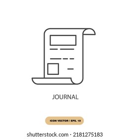 journal icons  symbol vector elements for infographic web