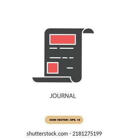 journal icons  symbol vector elements for infographic web