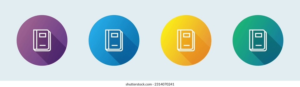 Journal line icon in flat design style. Book signs vector illustration.