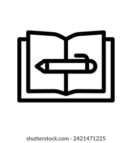 journal line icon illustration vector graphic. Simple element illustration vector graphic, suitable for app, websites, and presentations isolated on white background