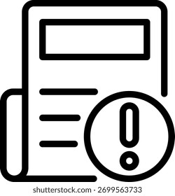 journal line icon illustration vector