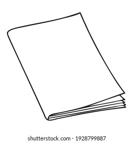 journal line vector illustration,
isolated on white background.top view