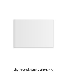 journal or magazine mockup with sheet of A4. Blank front template for brochure design.