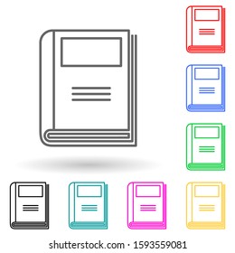 Journal multi color style icon. Simple thin line, outline vector of books and magazines icons for ui and ux, website or mobile application