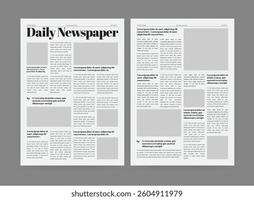 Journal Newspaper, Newspaper Layout Template
