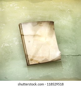 Journal on black, old-style vector
