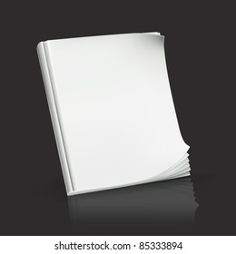Journal on black, vector