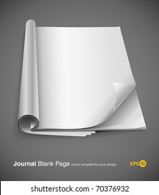 journal page with design layout vector illustration on gray background. eps10