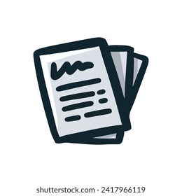 Journal Papers Vector Icon Illustration