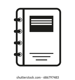 Journal sign illustration. Vector. Black icon on white background