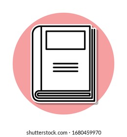 Journal sticker icon. Simple thin line, outline vector of Books and magazines icons for ui and ux, website or mobile application