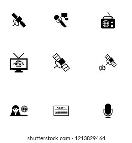 Journalicons icon set vector