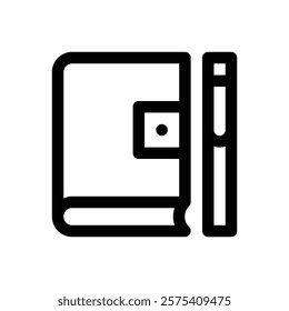 Journaling. Editable stroke vector icon.