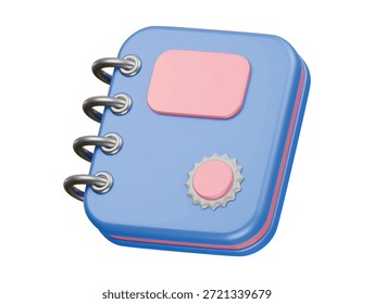 Icono de diario Ilustración 3D Render
