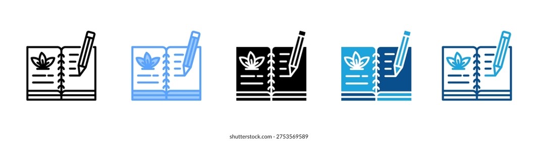 Journaling icon multiple style and collection