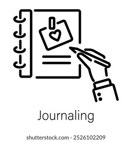 Journalsymbol im Gliederungsstil 