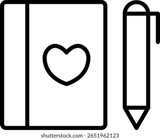 Journaling Vector Line Icon Design