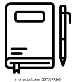 Journaling Wellness Mental Health icon illustration