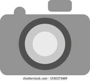 Journalism camera, illustration, vector on white background.
