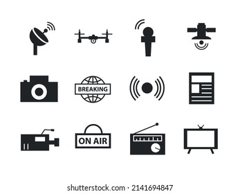 conjunto de iconos del vector del clipart del periodismo icono .news clipart icono logo