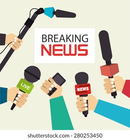Journalism design over white background, vector illustration.