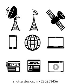 Journalism design over white background, vector illustration.
