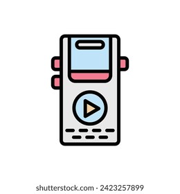 Journalism Dictaphone Icon Vector Illustration