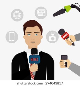 Journalism digital design, vector illustration eps 10.