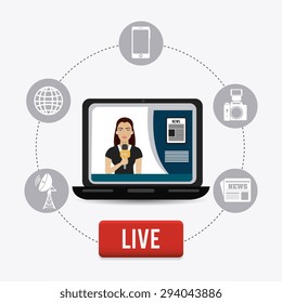 Journalism digital design, vector illustration eps 10.