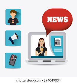Journalism digital design, vector illustration eps 10.