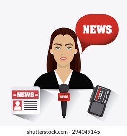 Journalism digital design, vector illustration eps 10.