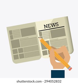 Journalism digital design, vector illustration eps 10.